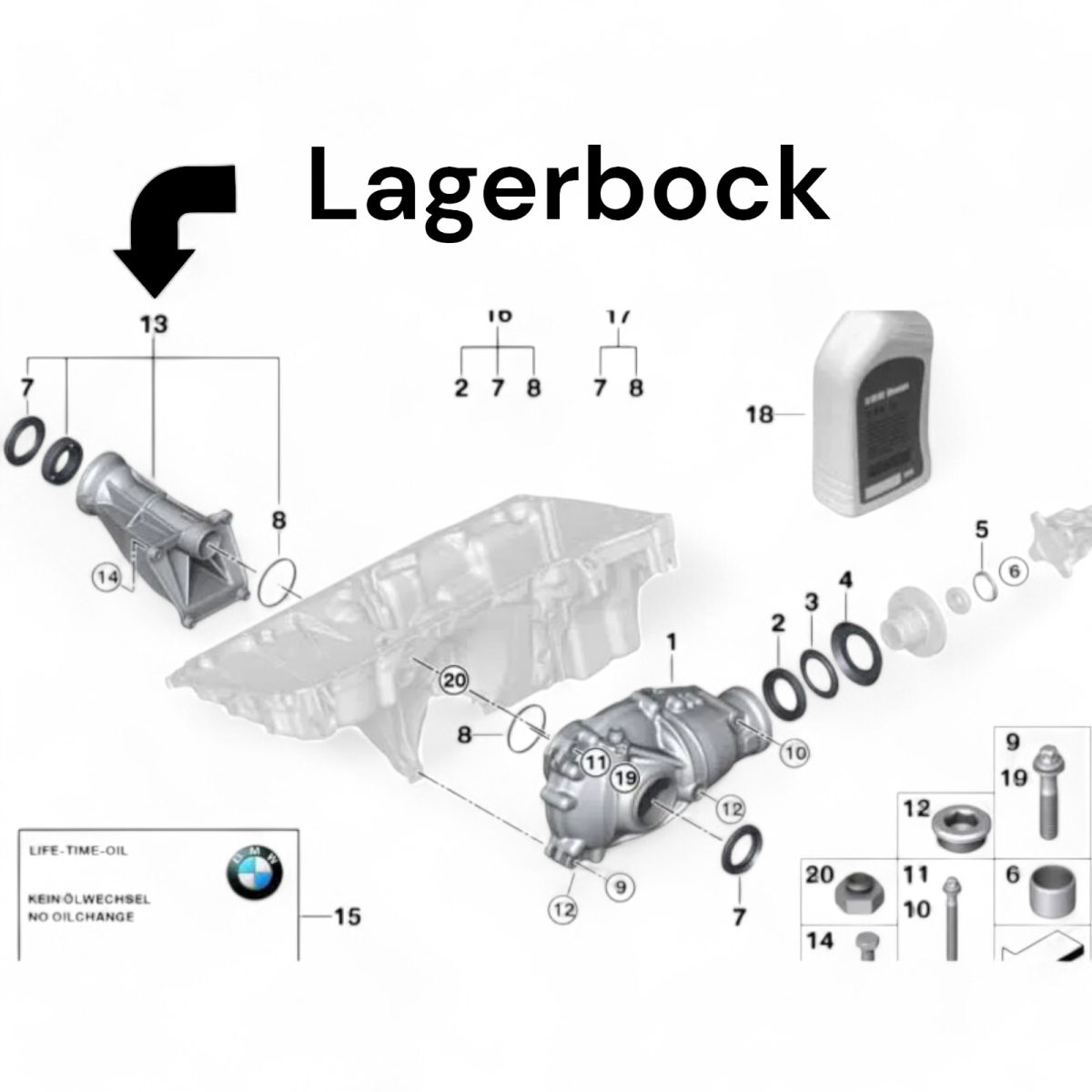 BMW Lagerbock 31 50 8 639 382 OE Teilenummer